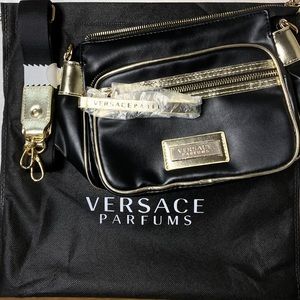 Versace Perfums Black And Gold Purse 